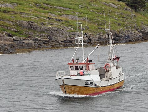 Fiskebåt på fjorden